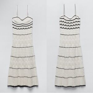 Zara White Crochet Maxi Dress